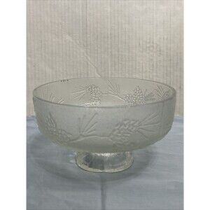 Indiana Glass Tiara Pinecone PONDEROSA PINE 7 7/8" Vegetable Serving Bowl